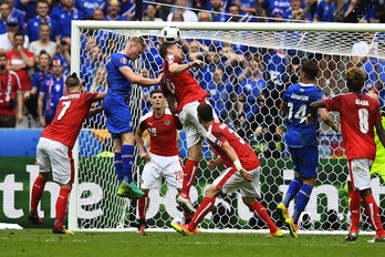 Islandia, con 300.000 habitantes, clasificada para octavos. (Franck FIFE / AFP) 