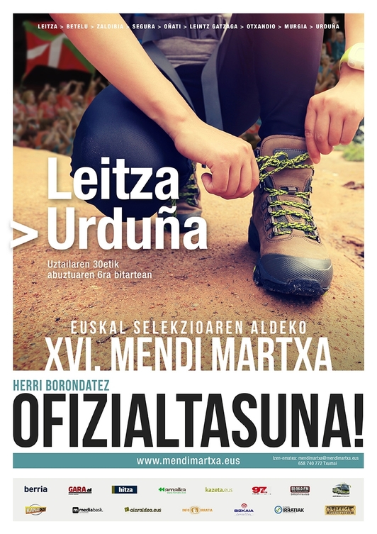 Mendi martxaren aurtengo kartela.
