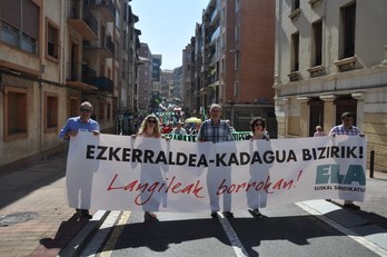 El sindicato ELA se ha manifestado en Ezkerraldea. (ELA) 