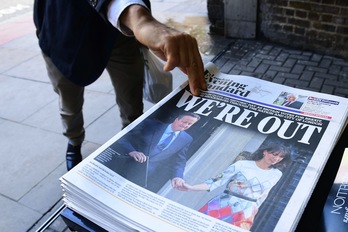 Partidarios del ‘Brexit’ celebran el resultado. (Geoff CADICK/AFP)