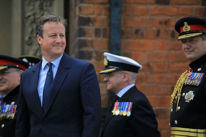 Cameron durante la celebración del día de las Fuerzas Armadas. (AFP)