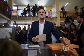 Mariano Rajoy (PP) ha vuelto a ganar, mejorando sus resultados de diciembre. (César MANSO / AFP)