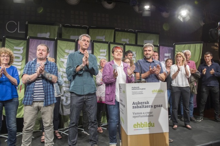 Decepción en EH Bildu por los resultados electorales. (Juan Carlos RUIZ / ARGAZKI PRESS)
