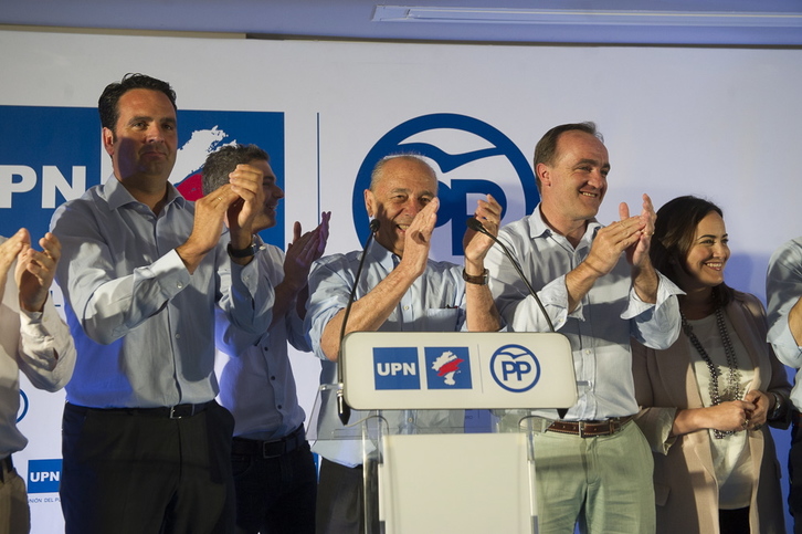 UPN-PP ha celebrado la victoria en las elecciones estatales. (Jagoba MANTEROLA / ARGAZKI PRESS)
