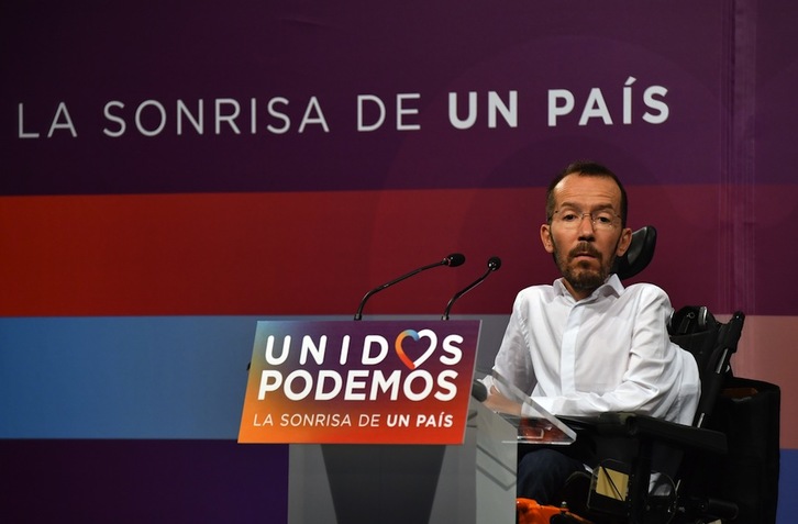 Pablo Echenique lidera el grupo negociador de Podemos. (Gerard JULIEN / AFP)