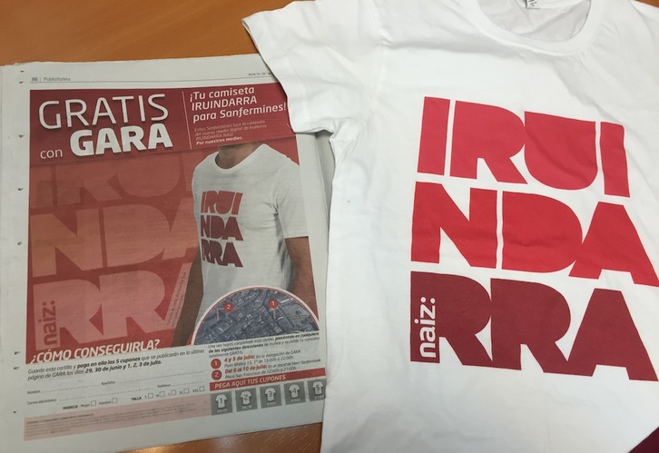 Consigue tu camiseta IRUINDARRA para sanfermines.