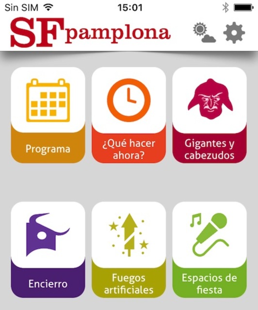 Un fragmento de la pantalla principal de la aplicación móvil.