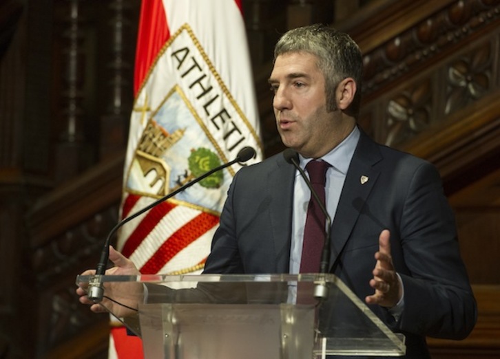 El presidente del Athletic, Josu Urrutia. (Monika DEL VALLE / ARGAZKI PRESS)