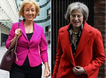 Andrea Leadsom y Theresa May, candidatas al cargo de Primera Ministra británica. ( CHRIS J RATCLIFFE / AFP)