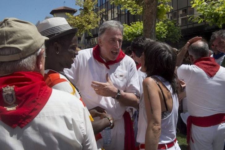 El alcalde de Iruñea anima a seguir denunciando las agresiones sexuales. (Iñigo URIZ/ARGAZKI PRESS)