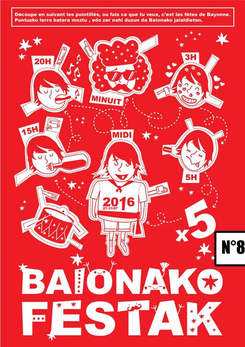 Affiche alternative fête de Bayonne 8