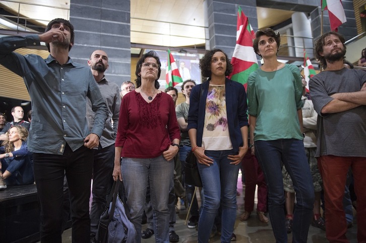 La dirección de Podemos-Ahal Dugu, durante las elecciones del 26J. (Monika DEL VALLE / ARGAZKI PRESS)