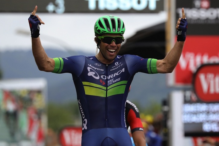 Michael Matthews se ha impuesto en la décima etapa del Tour. (Kenzo TRIBOUILLARD / AFP)