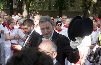 El alcalde Asiron ha realizado una primera valoración de las fiestas. (Iñigo URIZ/ARGAZKI PRESS)