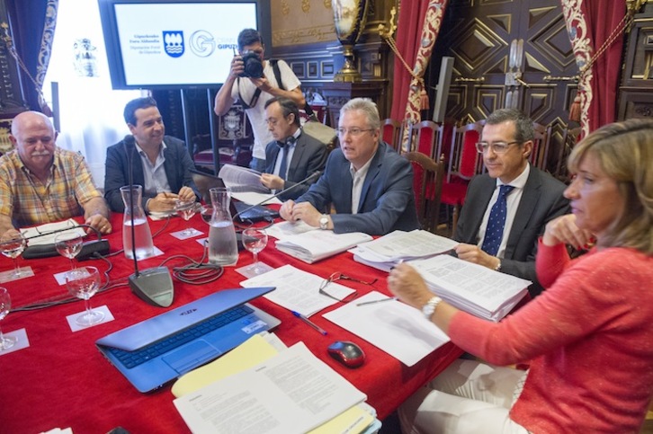 La reunión de GHK se ha celebrado en la Diputación de Gipuzkoa. (Juan Carlos RUIZ/ARGAZKI PRESS)