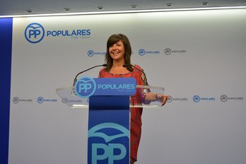 Nerea Llanos ha comparecido en Bilbo. (@PPVasco)