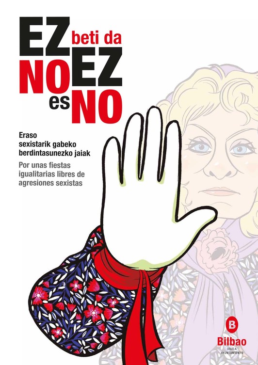 Cartel de fiestas de Bilbo contra las agresiones sexistas.