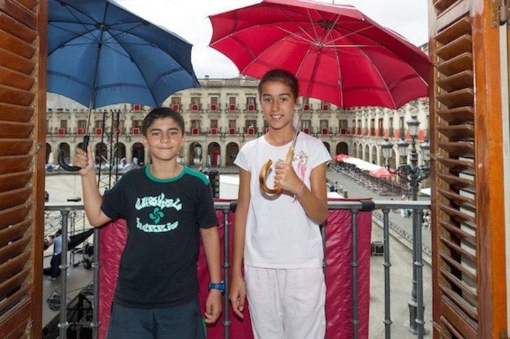 Aitana Nanclares y Xabi Santamaría serán Neska Txiki y Zeledon Txiki. (Juanan RUIZ/ARGAZKI PRESS)