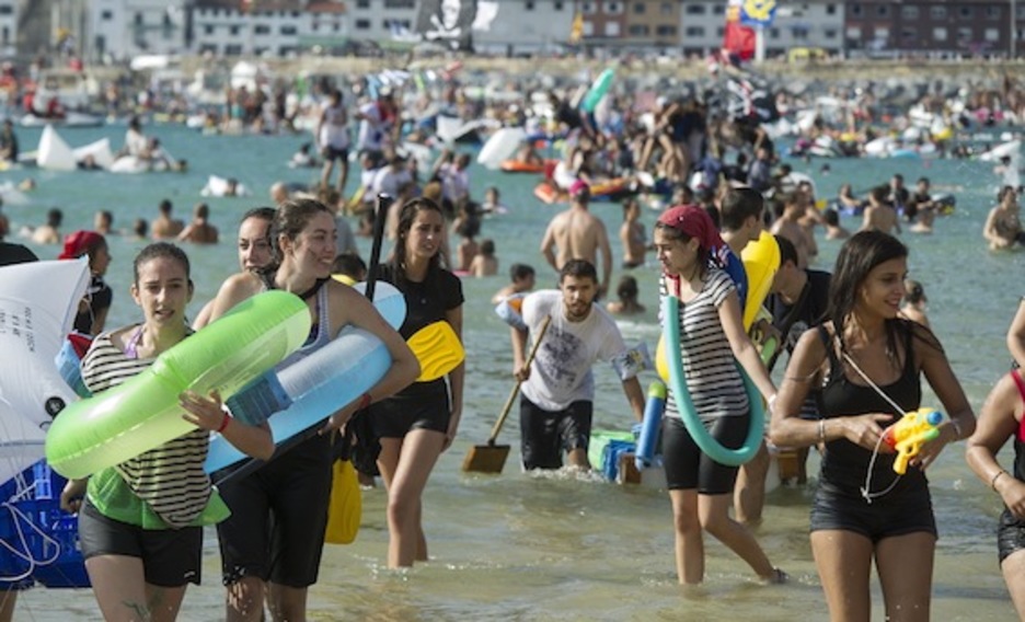 Llega a La Concha. (Jagoba MANTEROLA/ARGAZKI PRESS)
