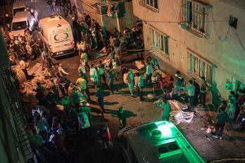 Imagen tomada tras el ataque contra una boda en Turquía. (Ahmed DEEB/AFP)