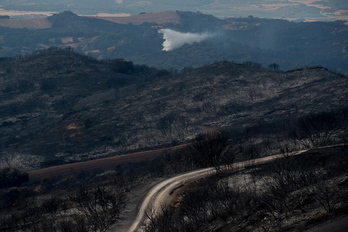 Estabilizado el incendio que ha afectado a más de 3.000 hectáreas entre Tafalla y Pueyo. (Iñigo URIZ / ARGAZKI PRESS)