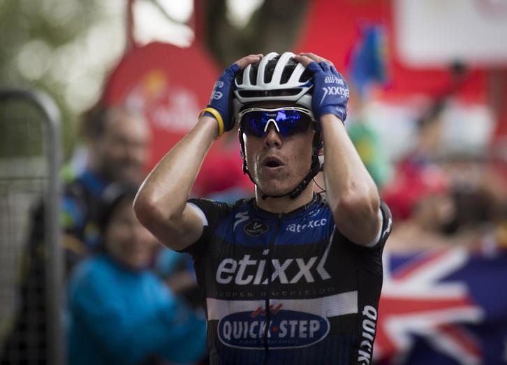 David de la Cruz, Naranco gainean. (Jaime REINA/AFP)