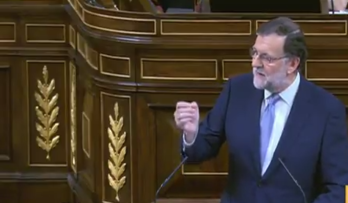 Rajoy durante su discurso de investidura. 