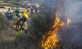 La consejera Beaumont ha defendido la actuación del Gobierno en el incendio. (Jagoba MANTEROLA/ARGAZKI PRESS)