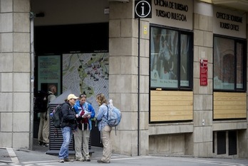 La Oficina de Turismo de Iruñea ha atendido a cerca de 61.000 personas en julio y agosto. (Iñigo URIZ/ARGAZKI PRESS)