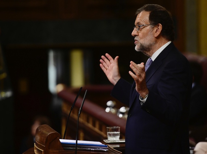 Mariano Rajoy ha vuelto a fracasar en la segunda sesión de investidura. (Pierre-Phillippe MARCOU / AFP)