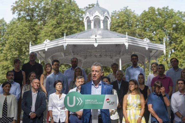 Iñigo Urkullu, durante un acto en Gasteiz. (Juanan RUIZ/ARGAZKI PRESS)