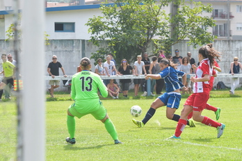 Ni Oiartzun ni Espanyol han podido perforar la portería contraria. (Idoia ZABALETA/ARGAZKI PRESS)