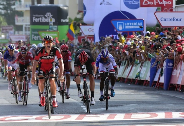 Jean-Pierre Drucker se ha impuesto al sprint. (José JORDÁN/AFP)