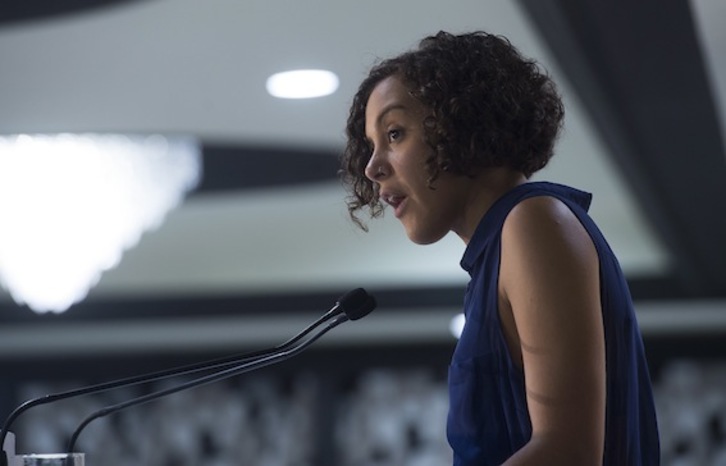 Nagua Alba, secretaria general de Podemos Euskadi. (Luis JAUREGIALTZO/ARGAZKI PRES)