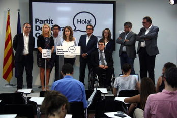 Comparecencia de la plana mayor del Partit Demòcrata Català (PDC)