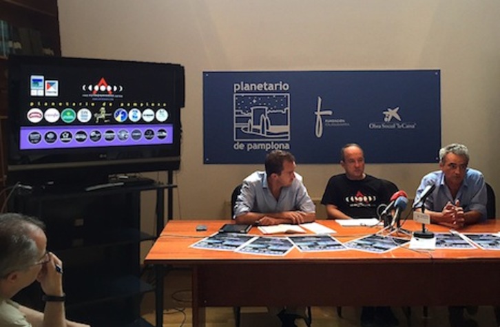 Un momento de la presentación del congreso. (PLANETARIO DE IRUÑEA)