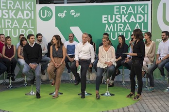 Acto de Iñigo Urkullu en Bilbo con jóvenes del PNV. (Monika DEL VALLE/ARGAZKI PRESS)