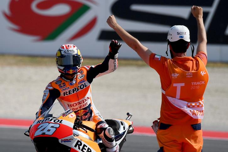 Dani Pedrosa, victorioso en San Marino. (Gabriel BOUYS/AFP)