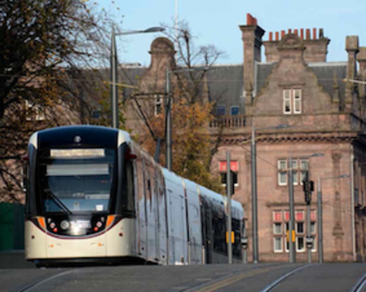 Una unidad de tranvía de CAF en Edimburgo. (CAF)