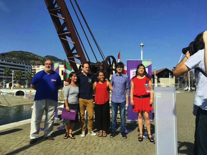 Acto de Elkarrekin Podemos en Santurtzi. (Podemos Santurtzi)