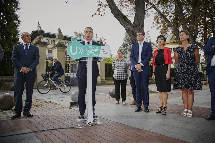 Urkullu ha reclamado al Gobierno español que acabe las obras del TAV. (PNV)