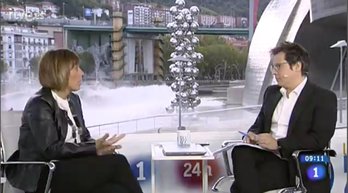 Miren Larrion ha acudido a RTVE. (@EHBildu)