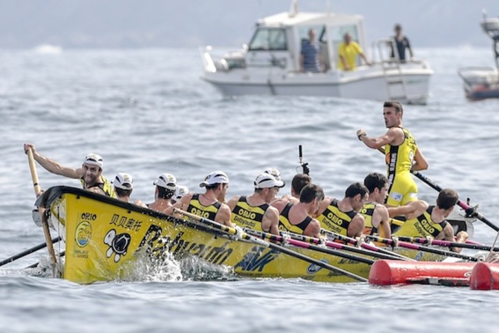Orioko trainerua, Kontxako lehen jardunaldian. (Juan Carlos RUIZ/ARGAZKI PRESS)