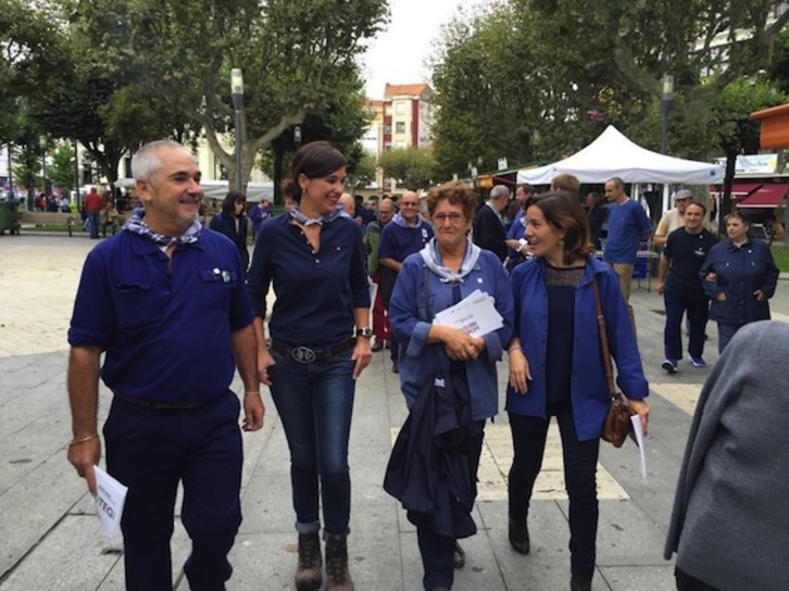 Bermeon izan da Jasone Agirre, EH Bilduren Bizkaiko zerrendaburua. (@ehbildu)