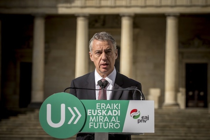 Acto electoral del jeltzale Iñigo Urkullu en Gasteiz. (Jaizki FONTANEDA/ARGAZKI PRESS)