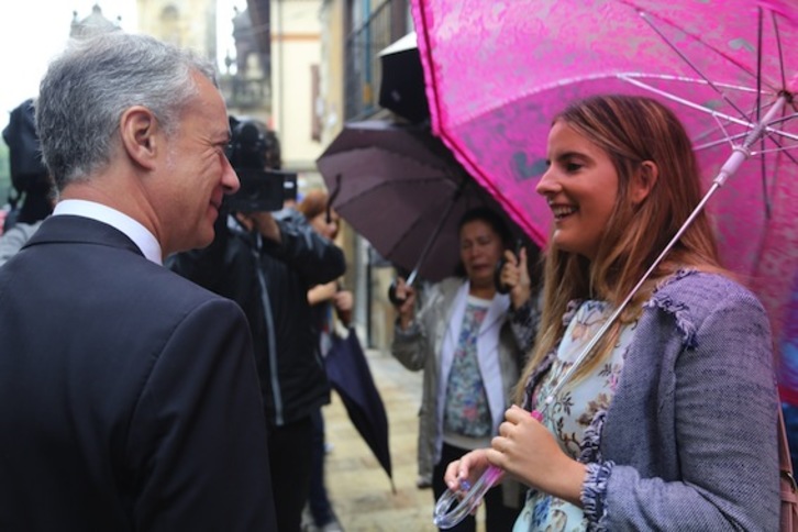 Iñigo Urkullu, Durangora eginiko bisitan. (EAJ)