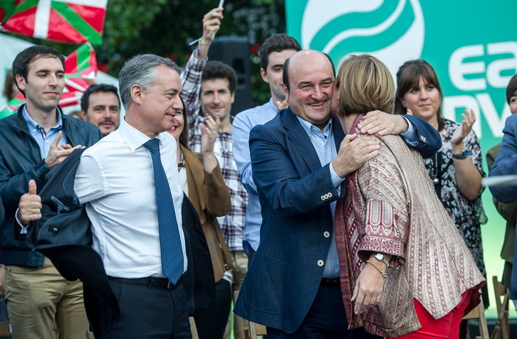 Urkullu ha defendido el «modelo económico vasco» en Barakaldo. (ARGAZKI PRESS)