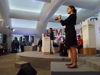 Los ciudadanos han vuelto a llenar la carpa en el acto de EH Bildu en Gasteiz. (@EHBildu)