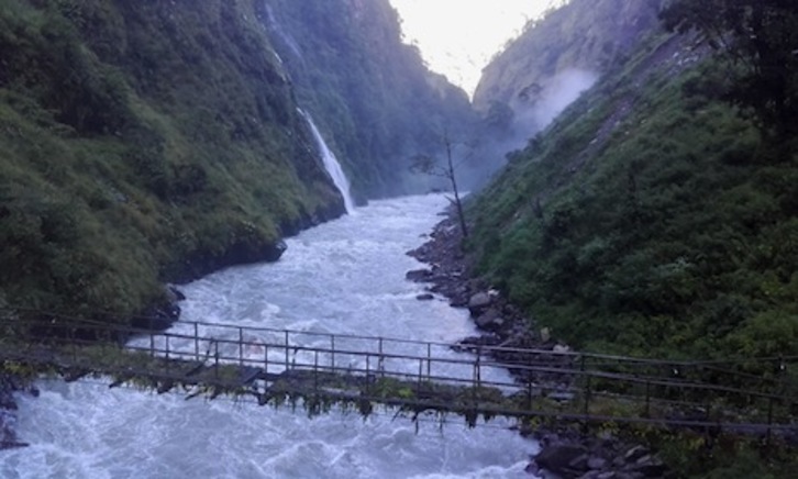 Lugar en el que se produjo la avalancha que afectó al grupo de senderistas navarros. (GOBIERNO DE NAFARROA)