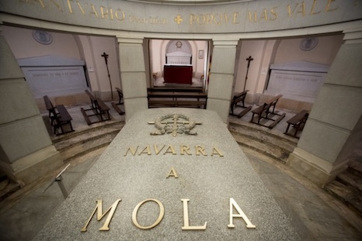Los restos de Mola ya no se encuentran enterrados en Los Caídos. (Iñigo URIZ/ARGAZKI PRESS)